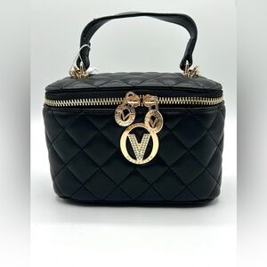 New Valentino Orlandi Black Quilted Mini Bag